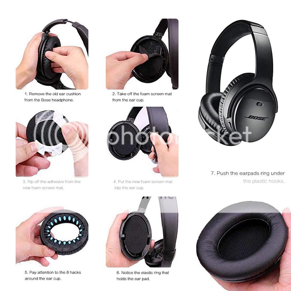 New Replacement Headphones Ear Pads Cushions for Bose QC35 II QC25 QC15